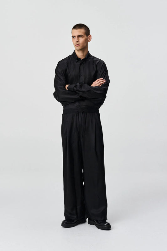 Adnym Azul Trousers Black Cupro - Mojo Independent Store