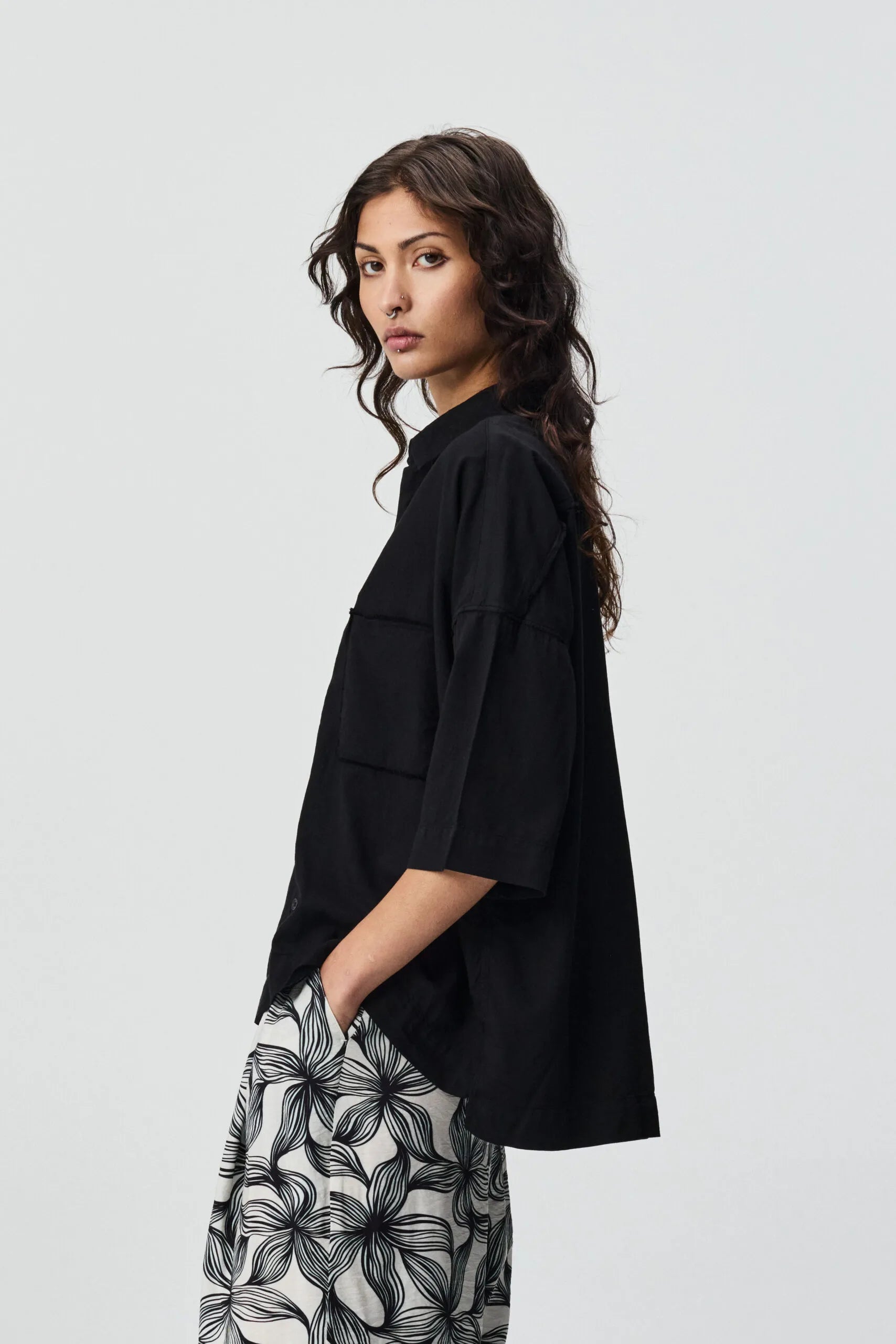 Adnym Atelier Smog SS Shirt Black Rose - Mojo Independent Store
