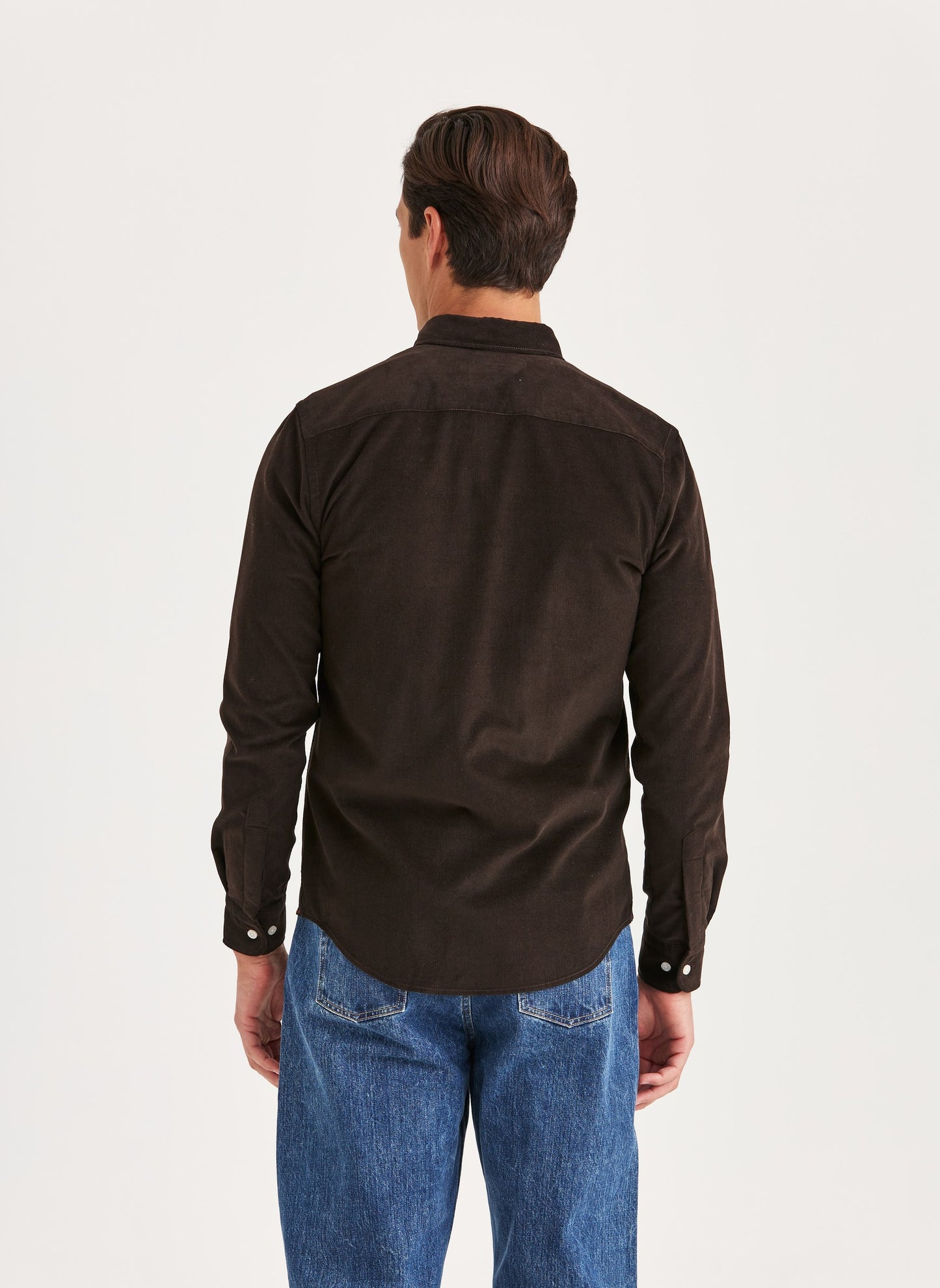 Morris Douglas Cord Shirt Slim Fit Brown