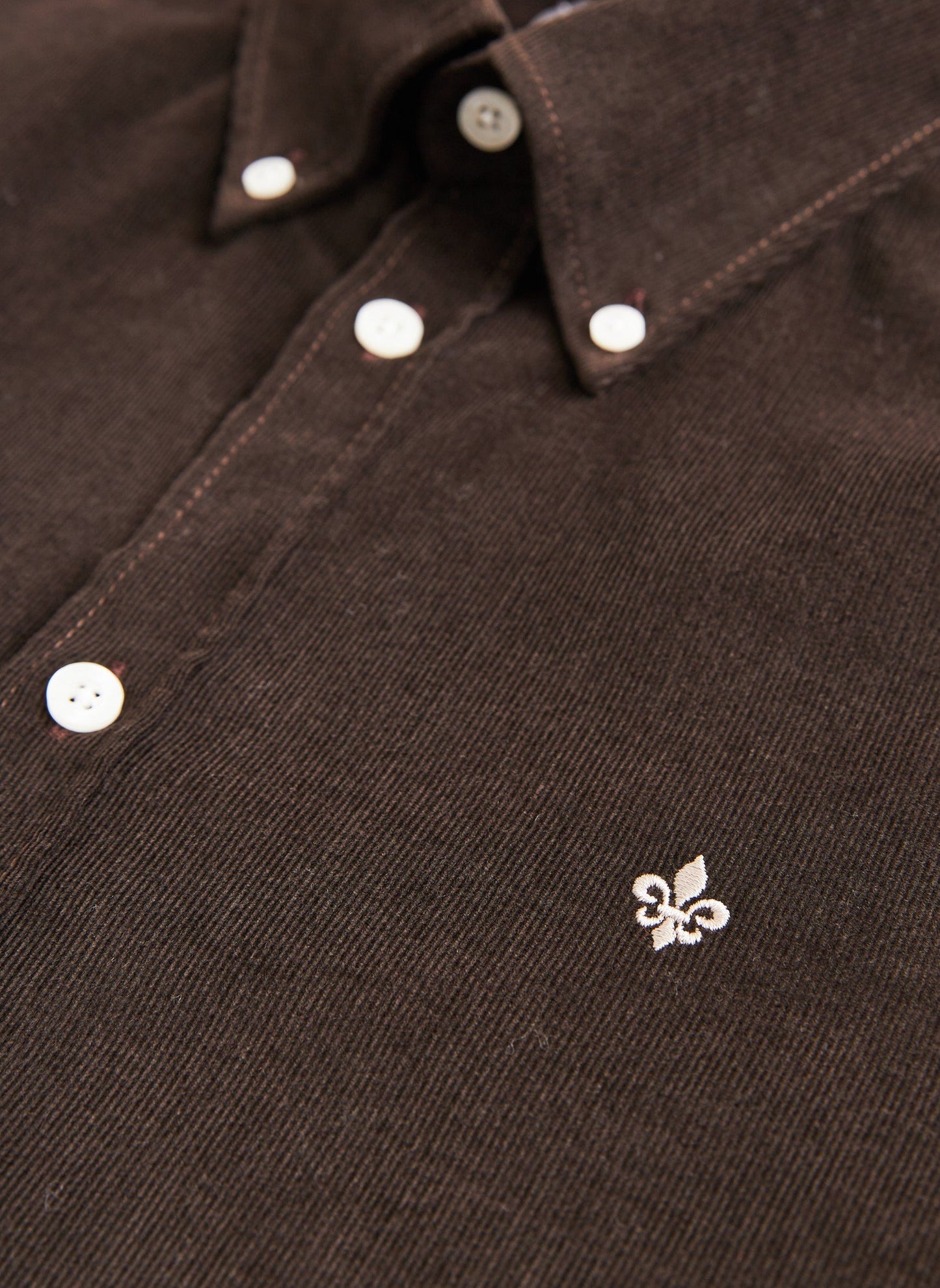 Morris Douglas Cord Shirt Slim Fit Brown