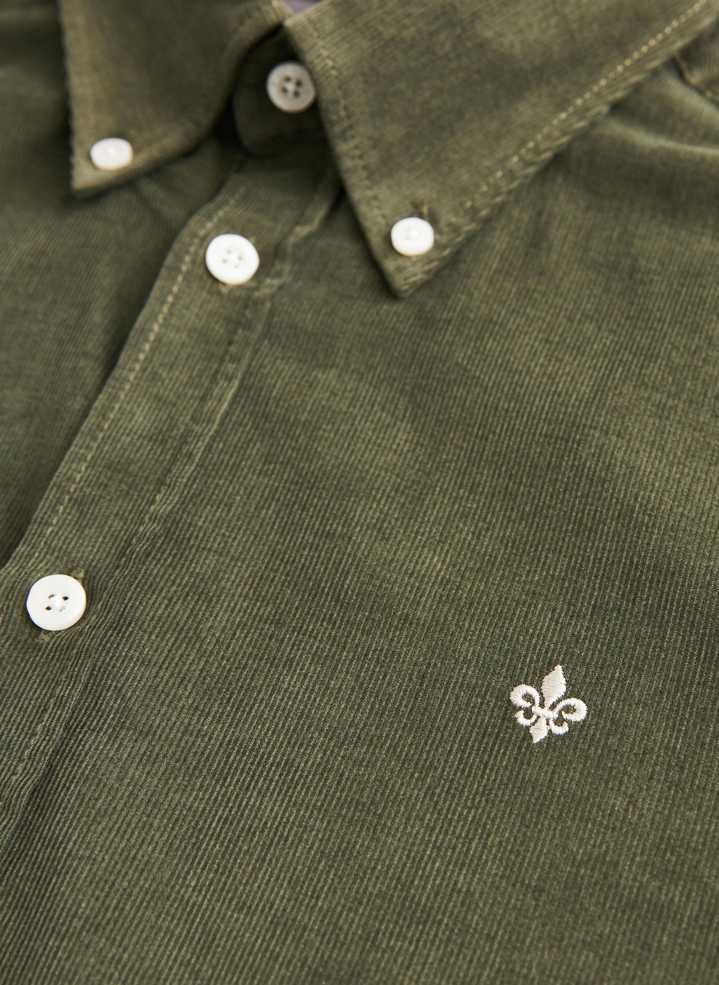 Morris Douglas Cord Shirt Slim Fit Olive - Mojo Independent Store