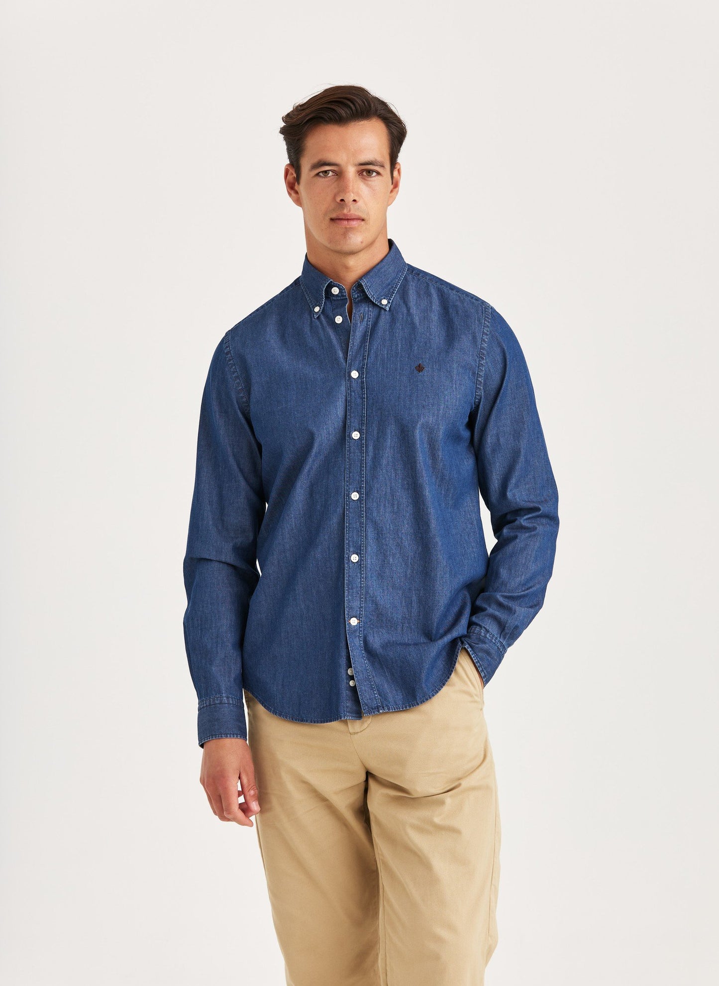 Morris Light Denim Shirt Blue