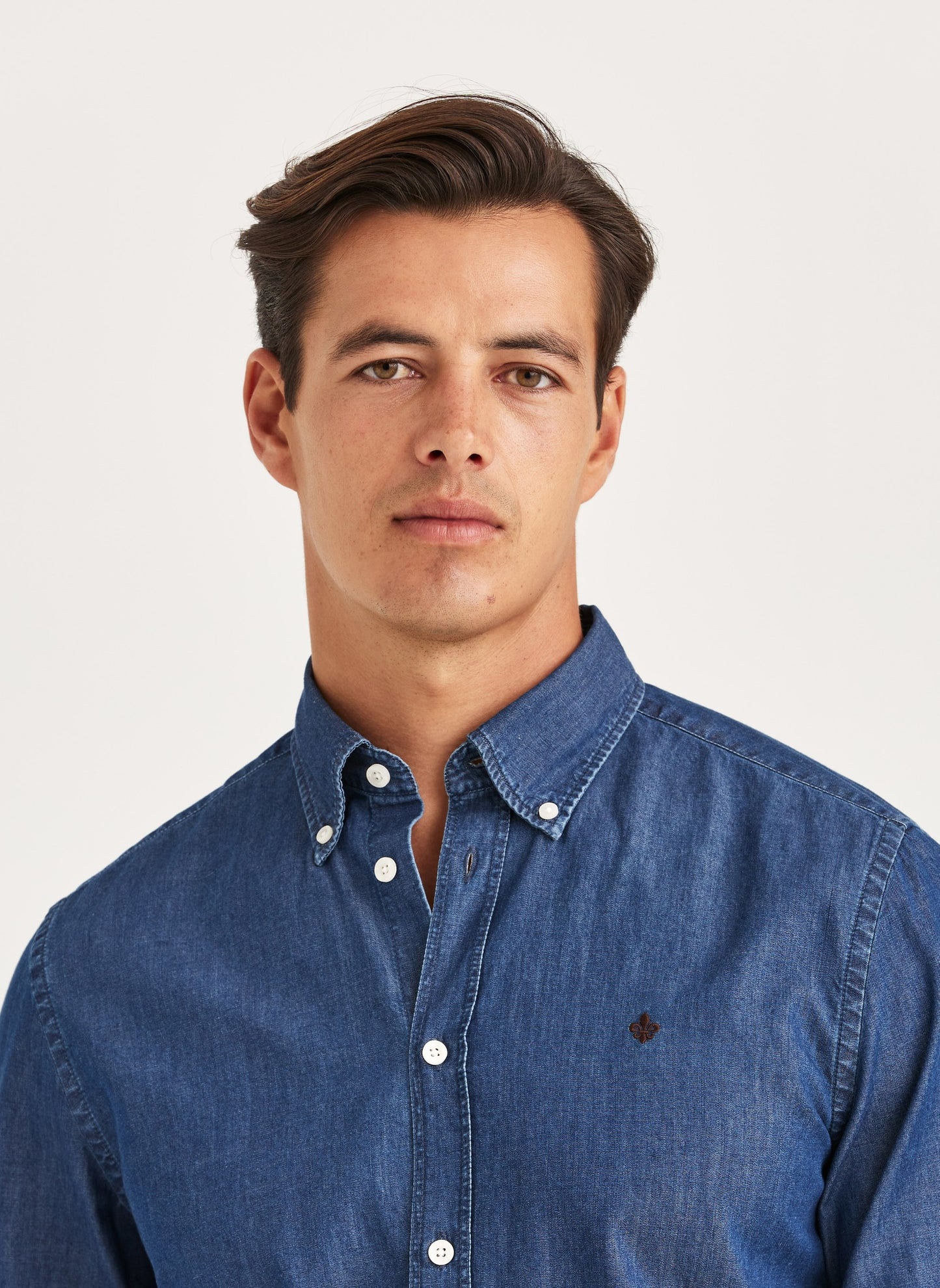 Morris Light Denim Shirt Blue