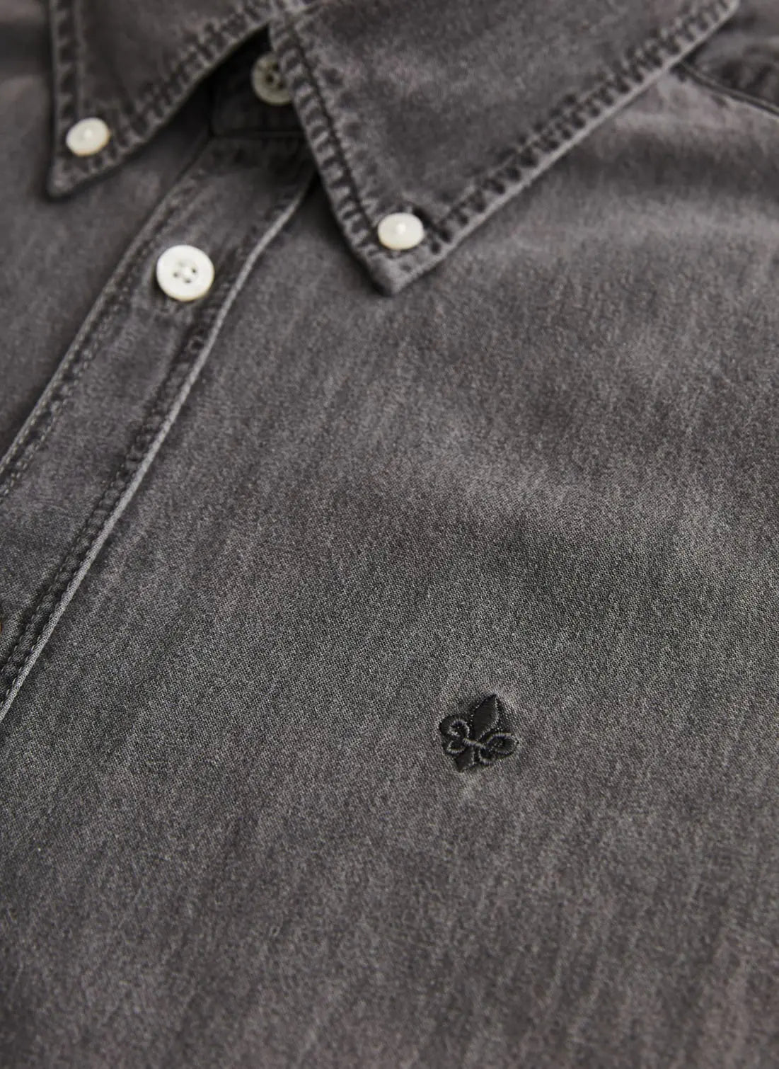 Morris Light Denim Shirt Grey