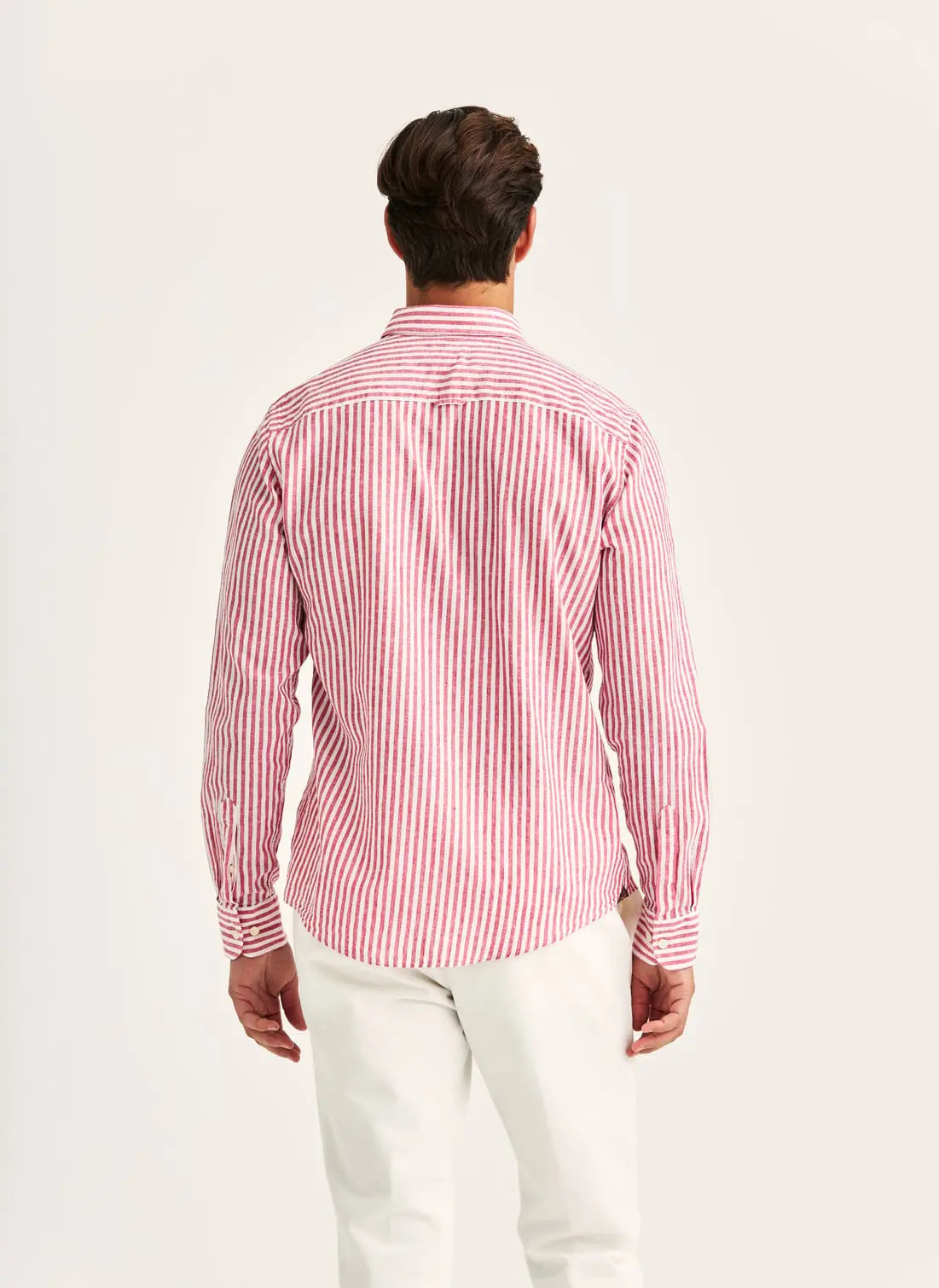 Morris Douglas Linen Stripe Red - Mojo Independent Store