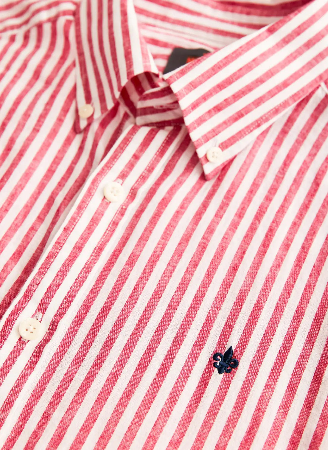 Morris Douglas Linen Stripe Red - Mojo Independent Store