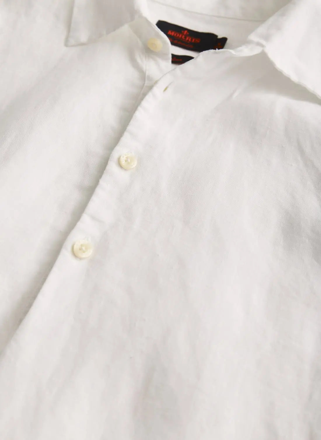 Morris Linen Popover Shirt Off White - Mojo Independent Store
