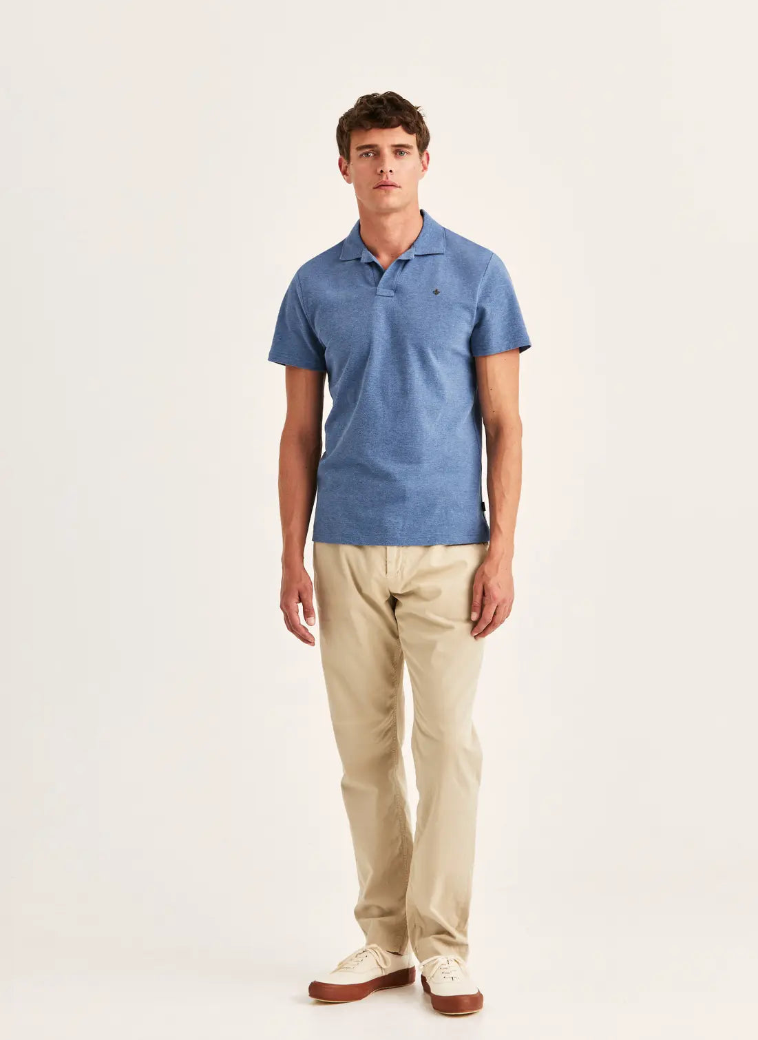 Morris Dylan Pique Shirt Blue 57 - Mojo Independent Store