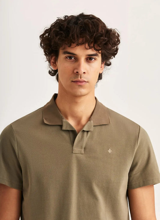 Morris Dylan Pique Shirt Olive - Mojo Independent Store