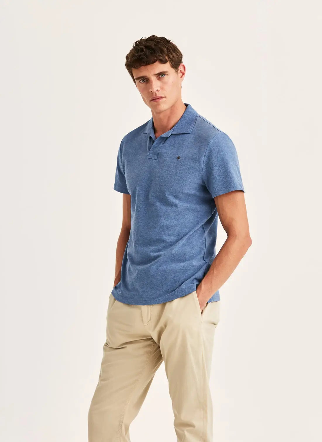 Morris Dylan Pique Shirt Blue 57 - Mojo Independent Store