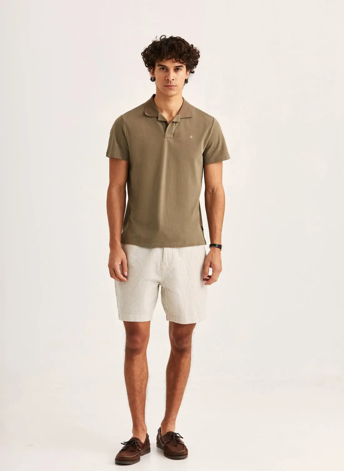 Morris Dylan Pique Shirt Olive - Mojo Independent Store