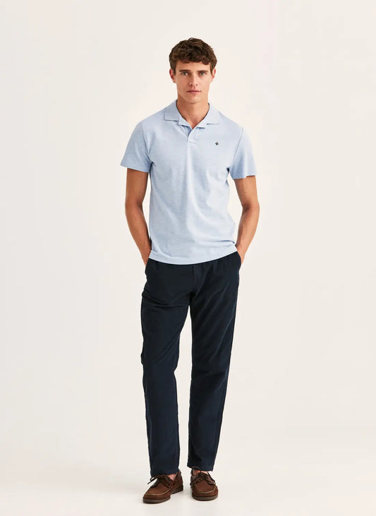 Morris Dylan Pique Shirt Blue - Mojo Independent Store