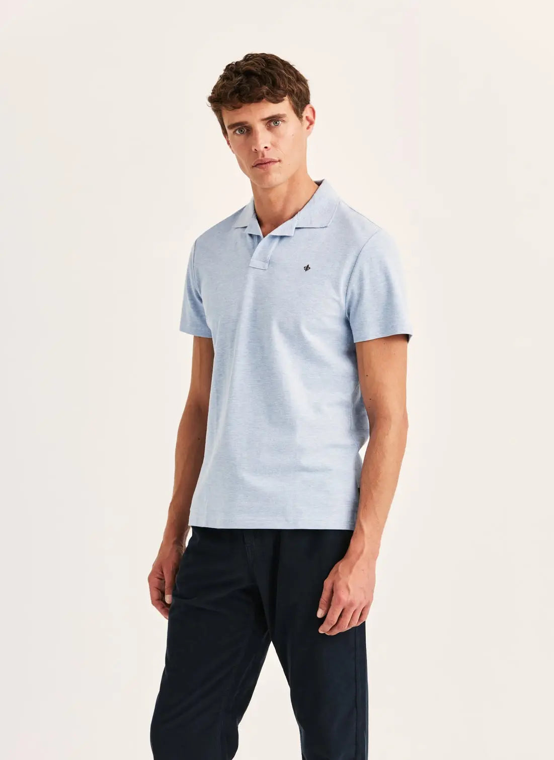 Morris Dylan Pique Shirt Blue - Mojo Independent Store