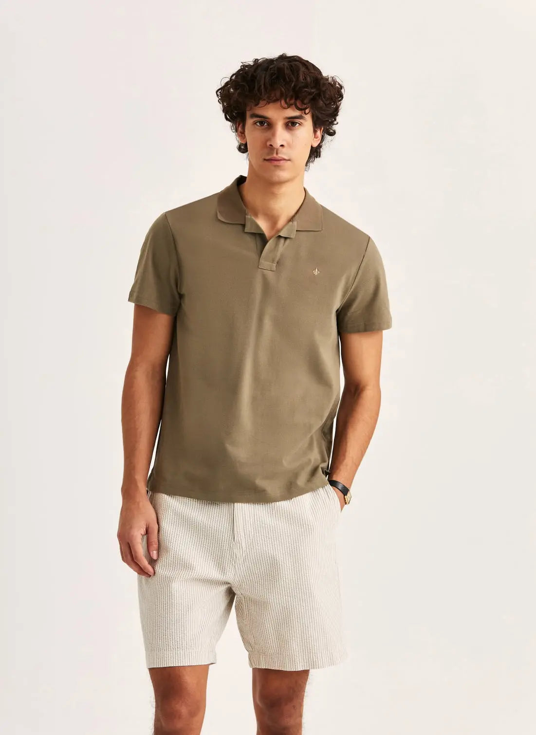 Morris Dylan Pique Shirt Olive - Mojo Independent Store