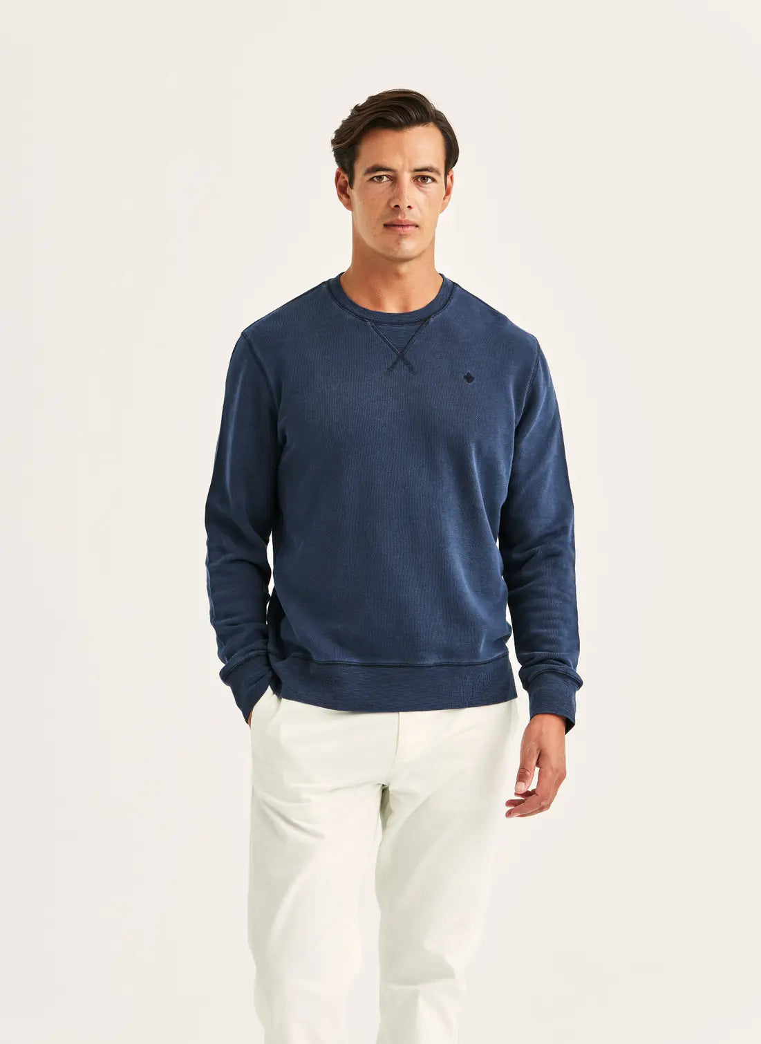 Morris Watson Slub Sweatshirt Blue - Mojo Independent Store