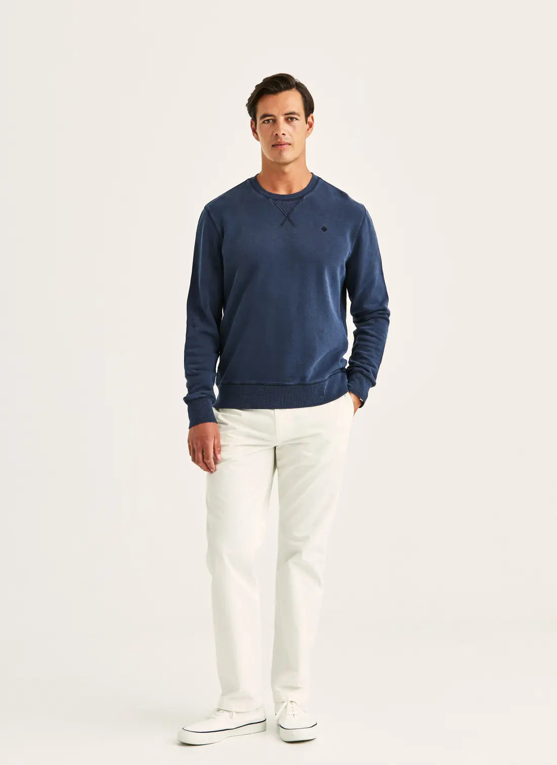 Morris Watson Slub Sweatshirt Blue - Mojo Independent Store