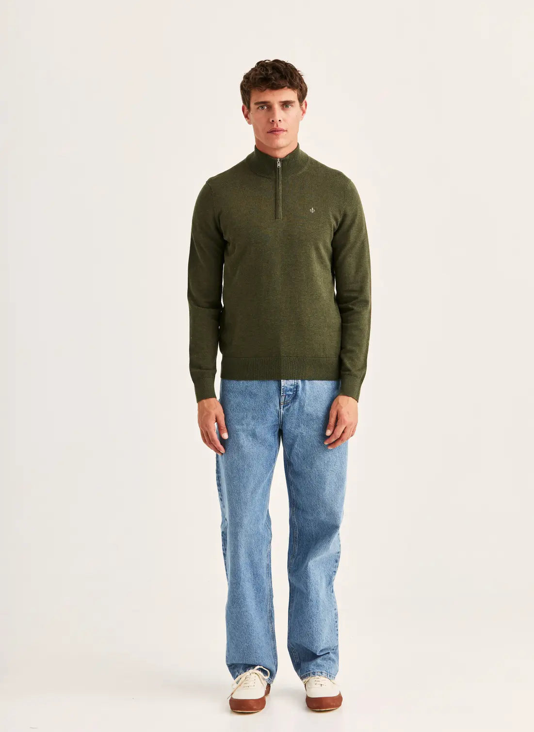 Morris Riley Half Zip Olive - Mojo Independent Store