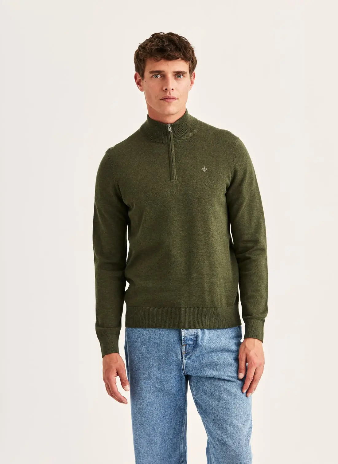Morris Riley Half Zip Olive - Mojo Independent Store