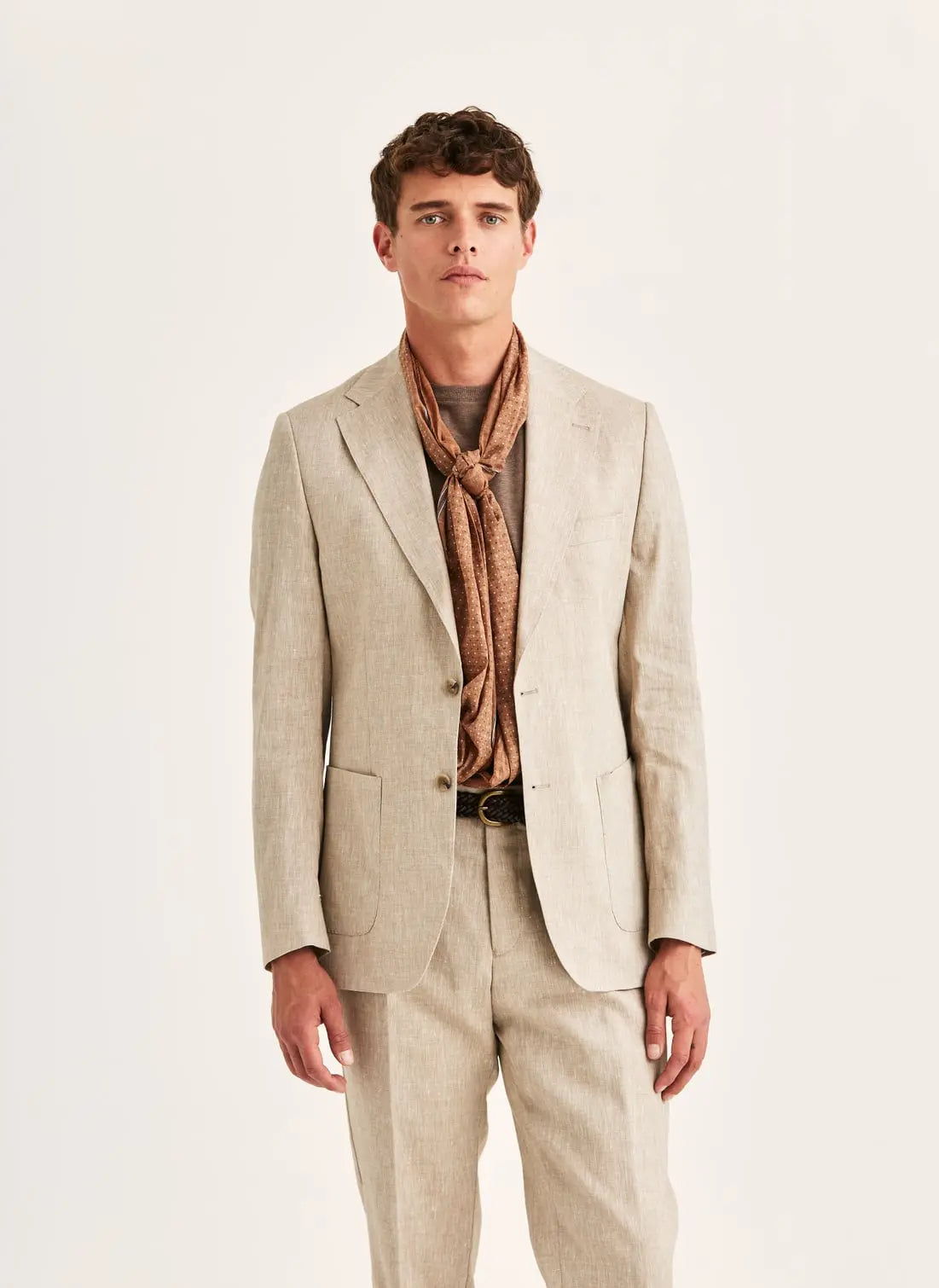 Morris Linen Suit Jacket Khaki - Mojo Independent Store