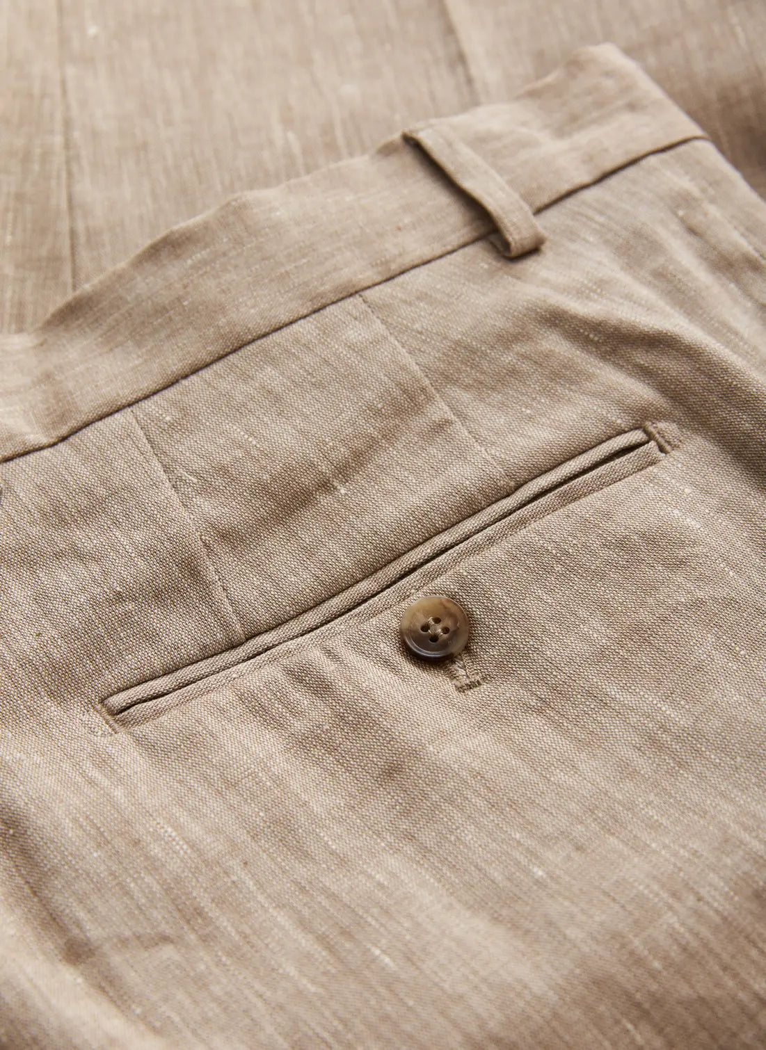 Morris Jack Linen Suit Trouser Khaki - Mojo Independent Store