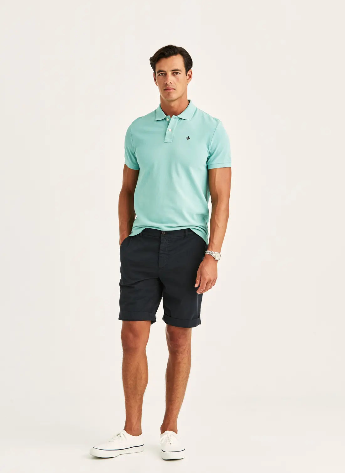 Morris Jeffrey Summer Chino Shorts Dark Blue - Mojo Independent Store