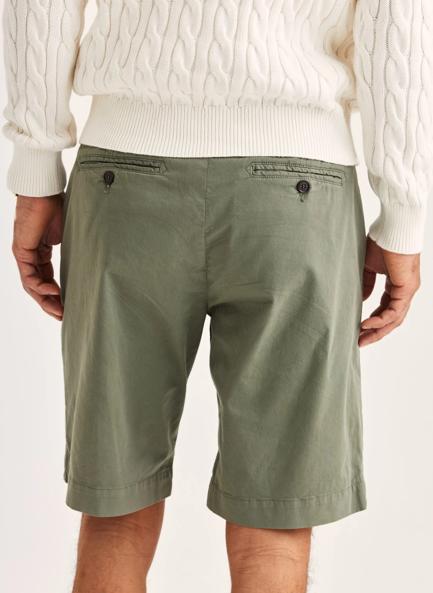 Morris Jeffrey Summer Chino Shorts 10" 75 Olive - Mojo Independent Store