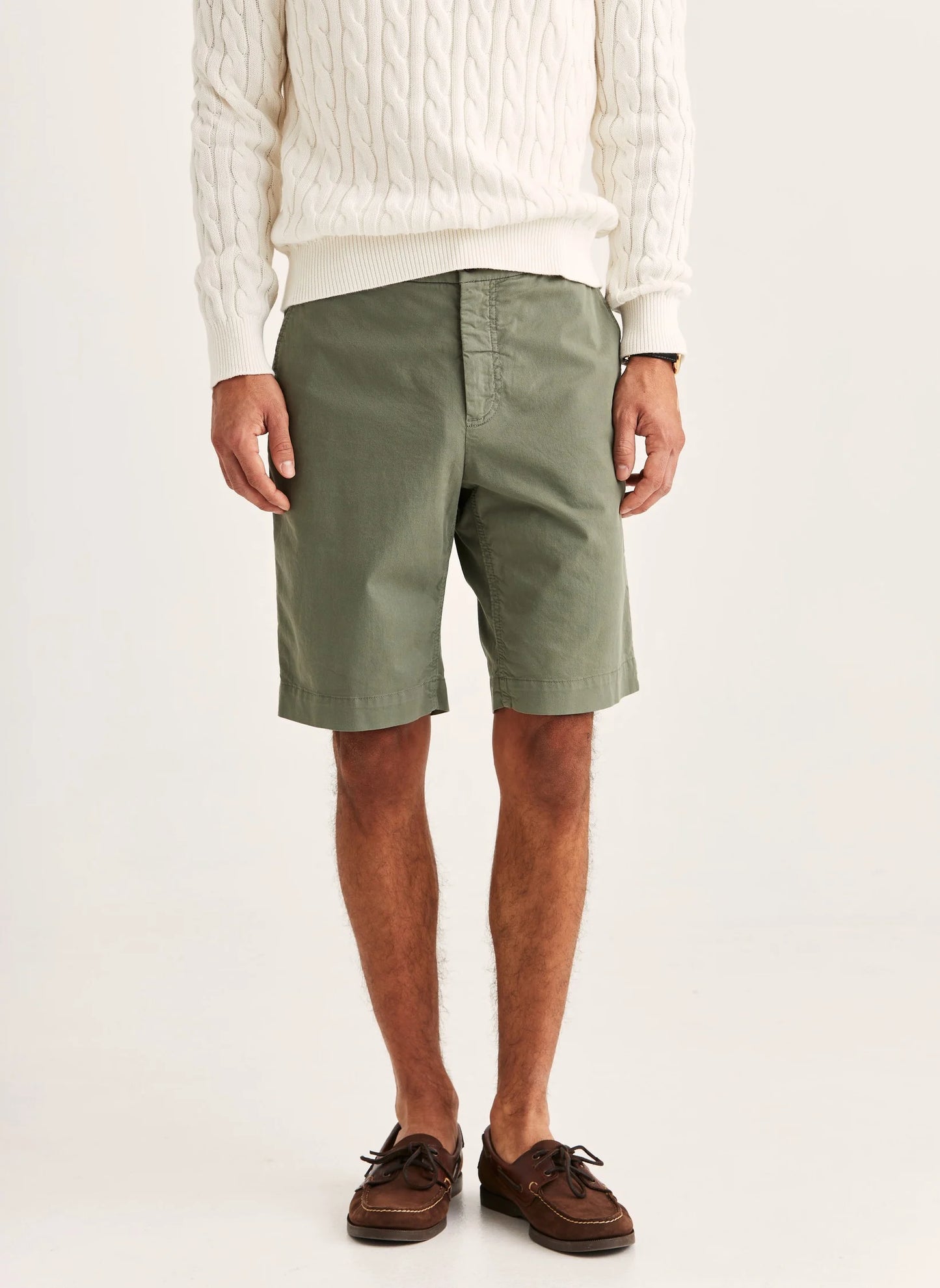 Morris Jeffrey Summer Chino Shorts 10" 75 Olive - Mojo Independent Store