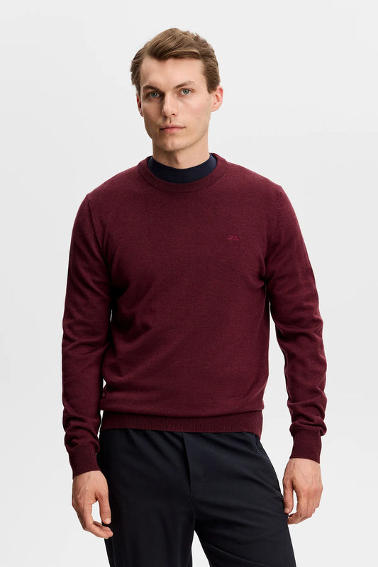 J.Lindeberg Keane Merino Crew Neck Winetasting - Mojo Independent Store