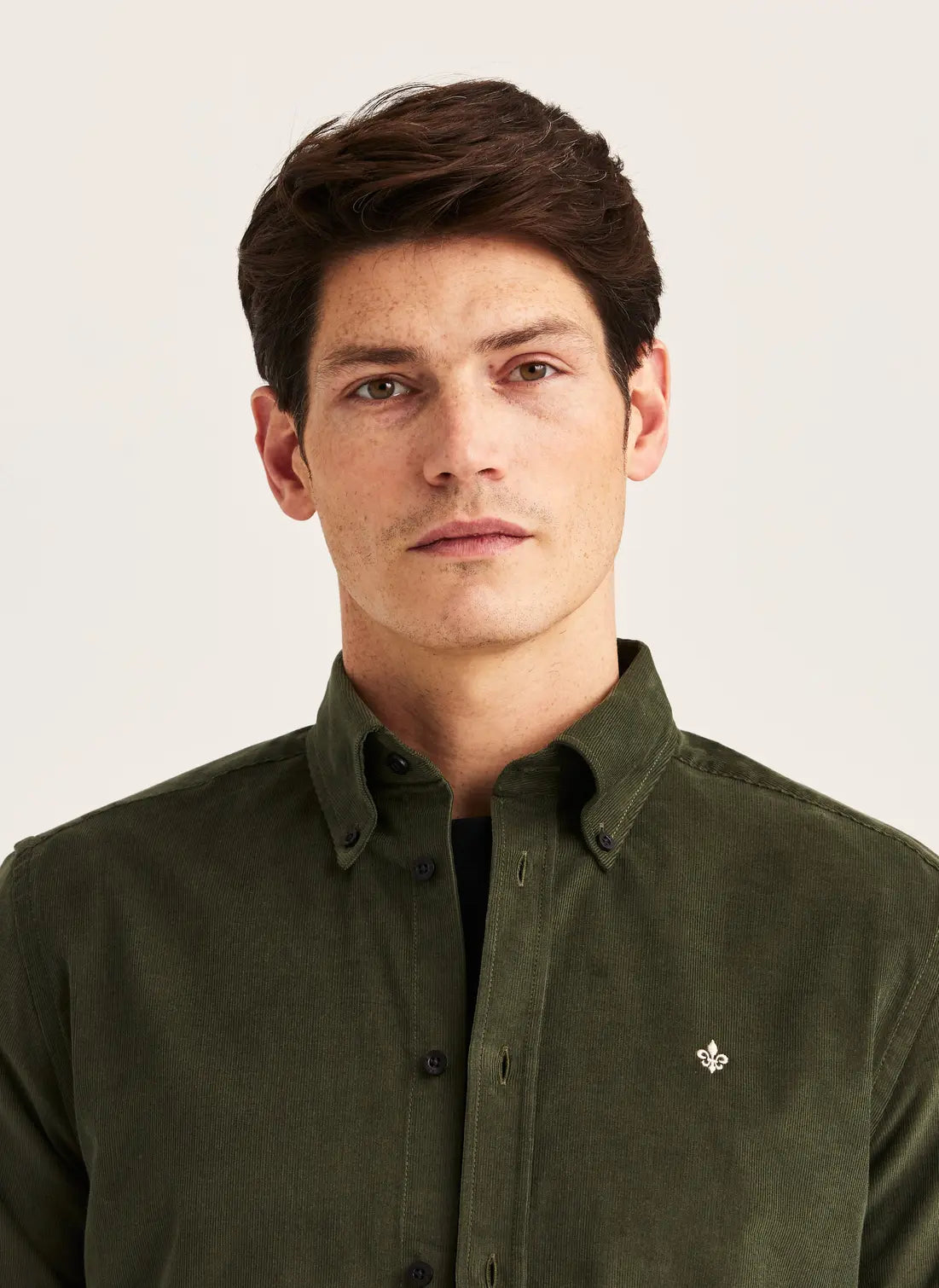 Morris Douglas Cord Shirt Olive