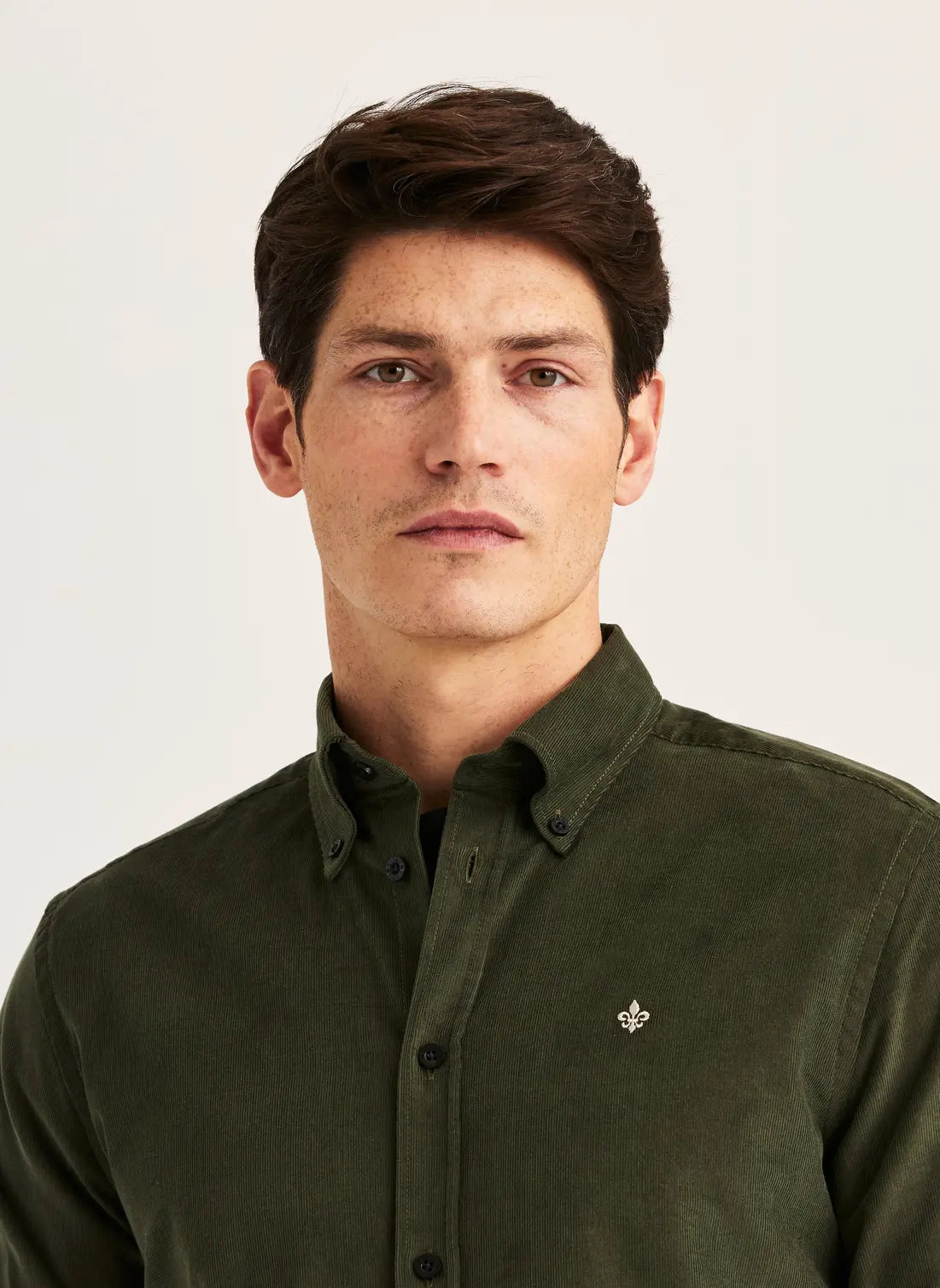 Morris Douglas Cord Shirt Olive