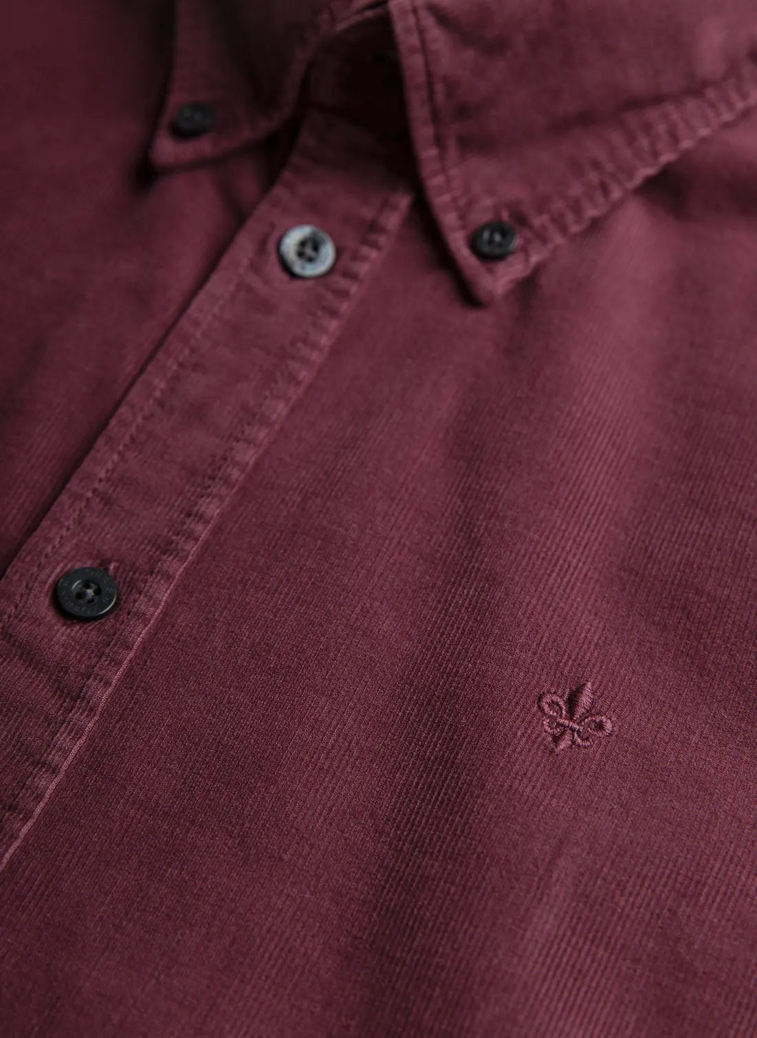 Morris Douglas Cord Shirt Wine Red