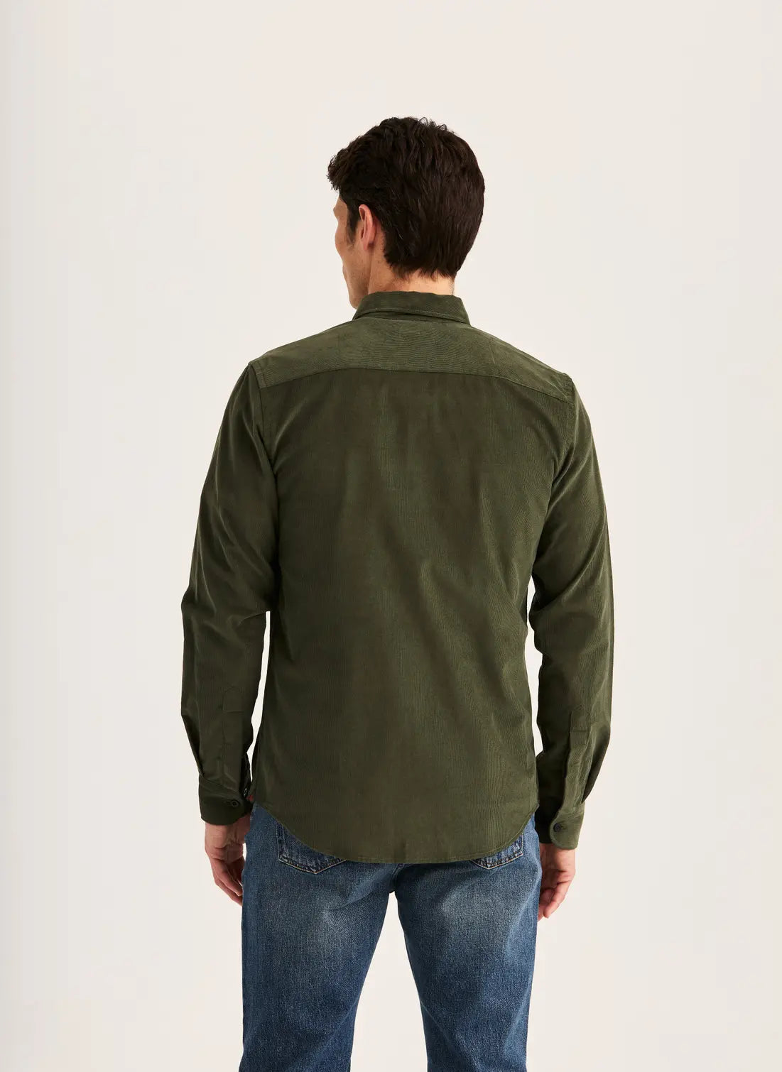Morris Douglas Cord Shirt Olive