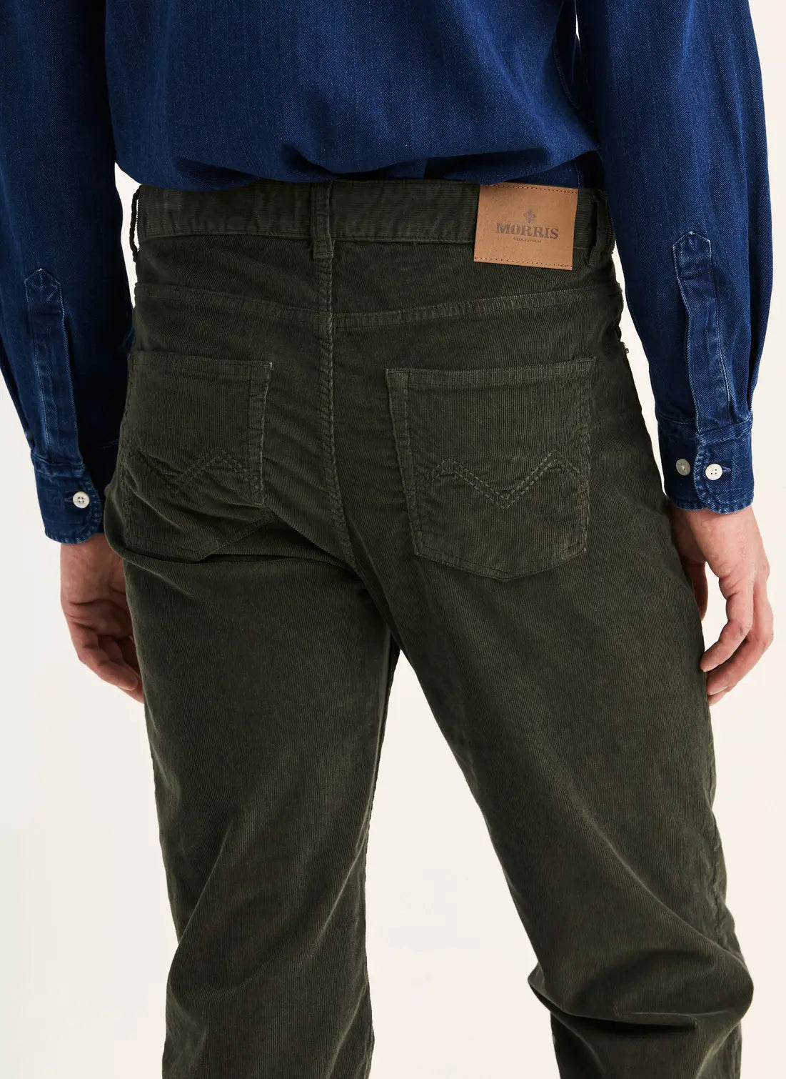 Morris James Cord 5 Pocket Olive