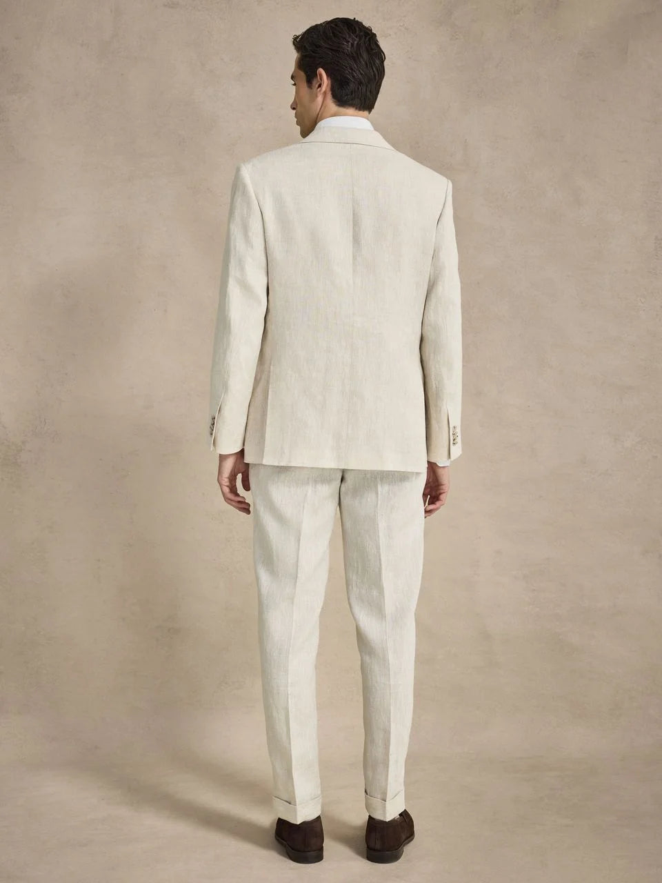 John Henric Linen Single Breasted Blazer Sand
