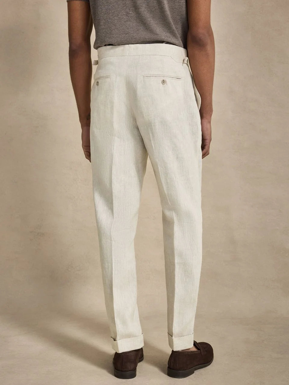 John Henric Linen Suit Pants Sand