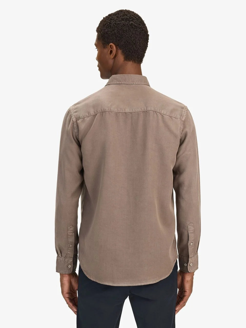 John Henric Casual Lyocell Shirt Taupe