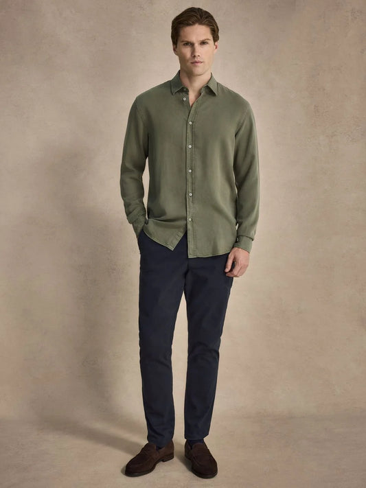John Henric Casual Lyocell Shirt Green