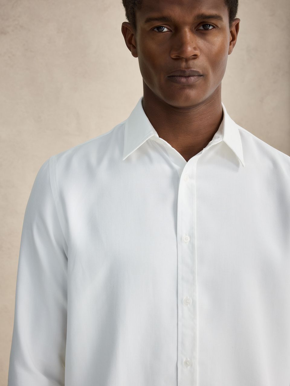 John Henric Casual Lyocell Shirt White