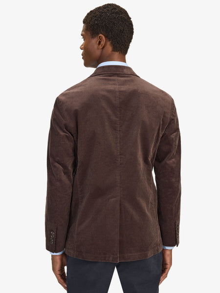 John Henric Corduroy Casual Single Breasted Blazer Brown