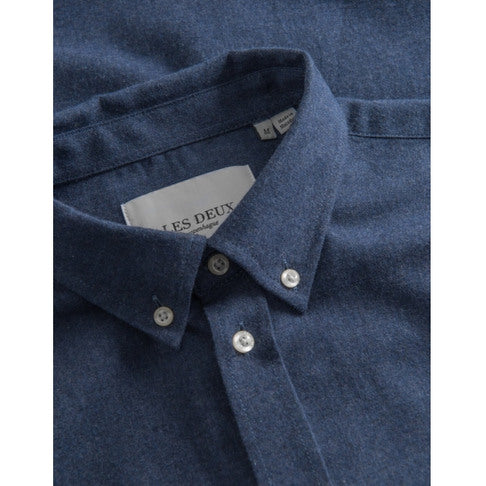 Les Deux Desert Reg Shirt Dark Navy Melange