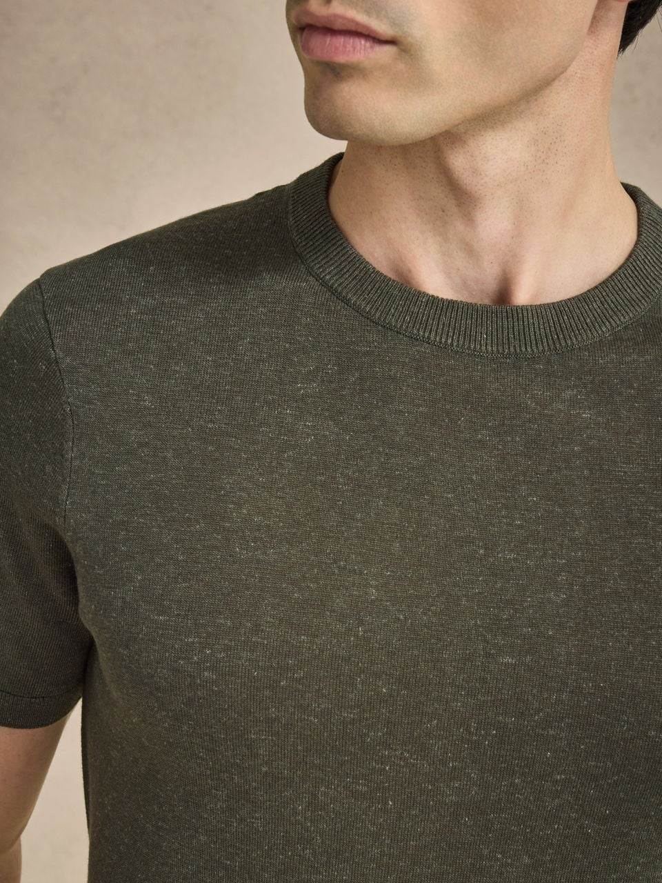 John Henric Lyocell Linen Tee Green