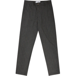 Les Deux Como Pinstripe Suit Pants Dark Grey Melange/Rubber