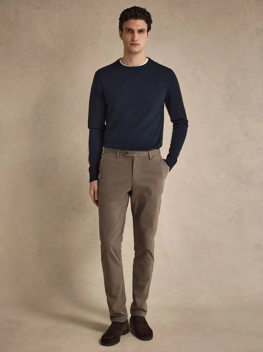 John Henric Cotton Twill Chinos Taupe