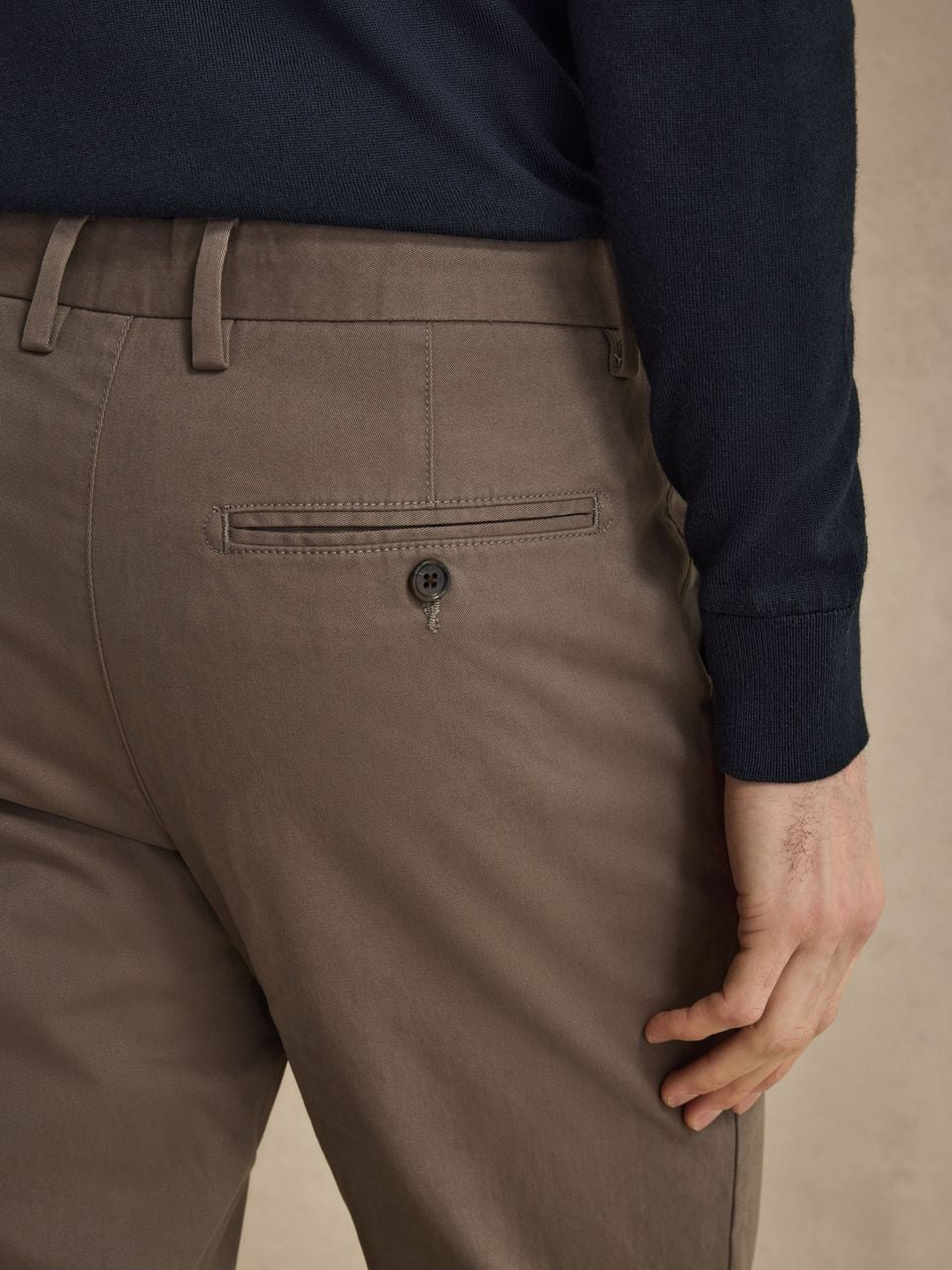 John Henric Cotton Twill Chinos Taupe