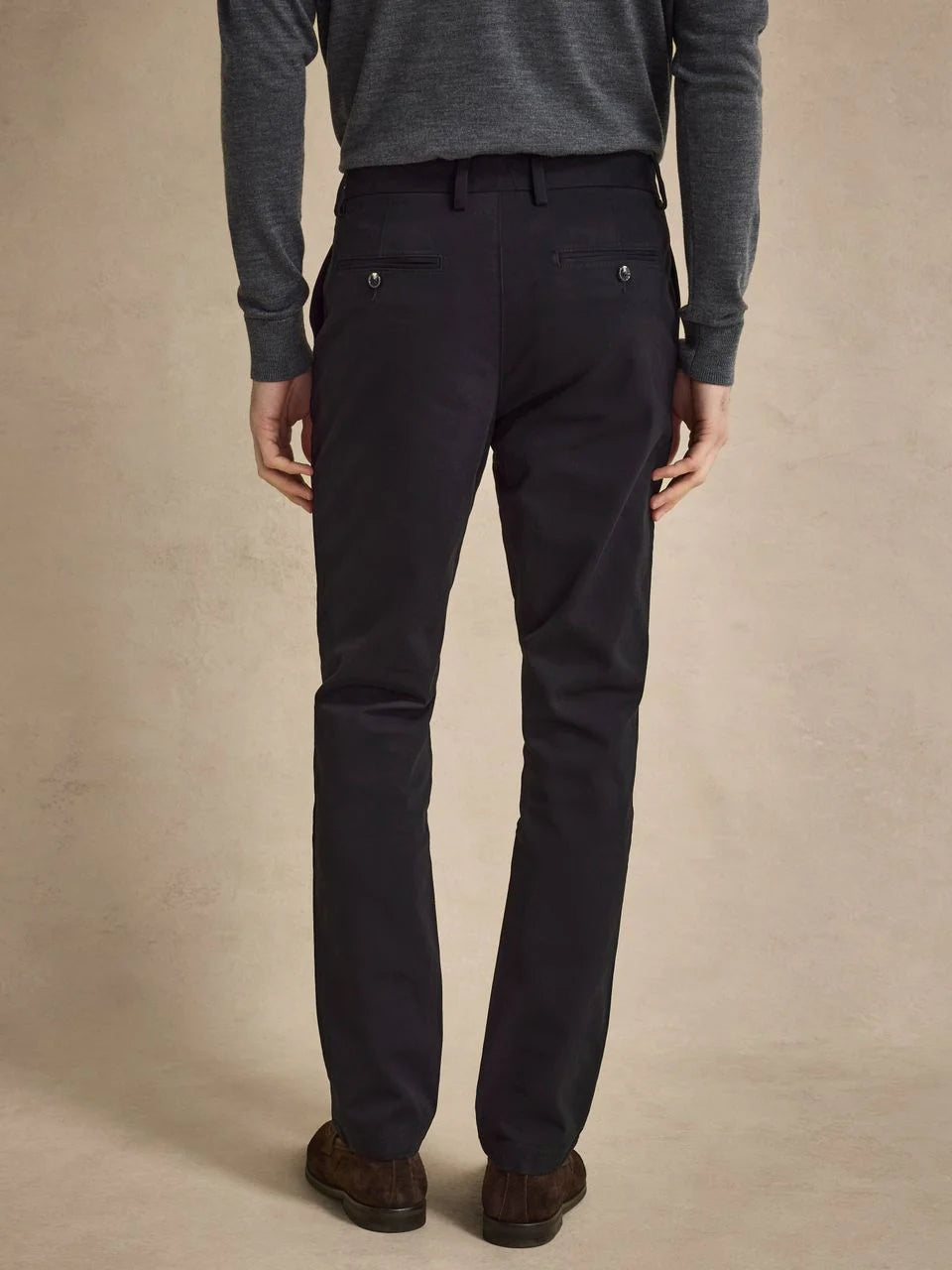 John Henric Cotton Twill Chinos Black