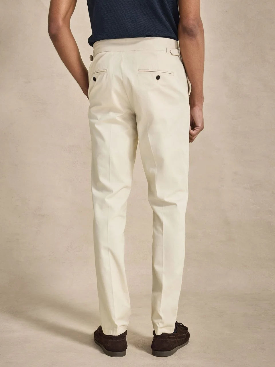 John Henric Cotton Chinos w/Buckle Sand