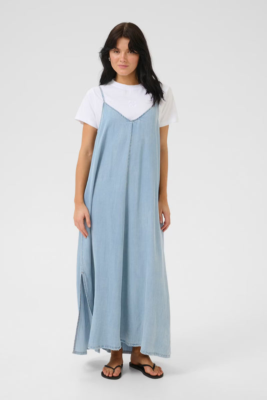 My Essential Wardrobe Nelly Strap Dress Light Blue Dress - Mojo Independent Store