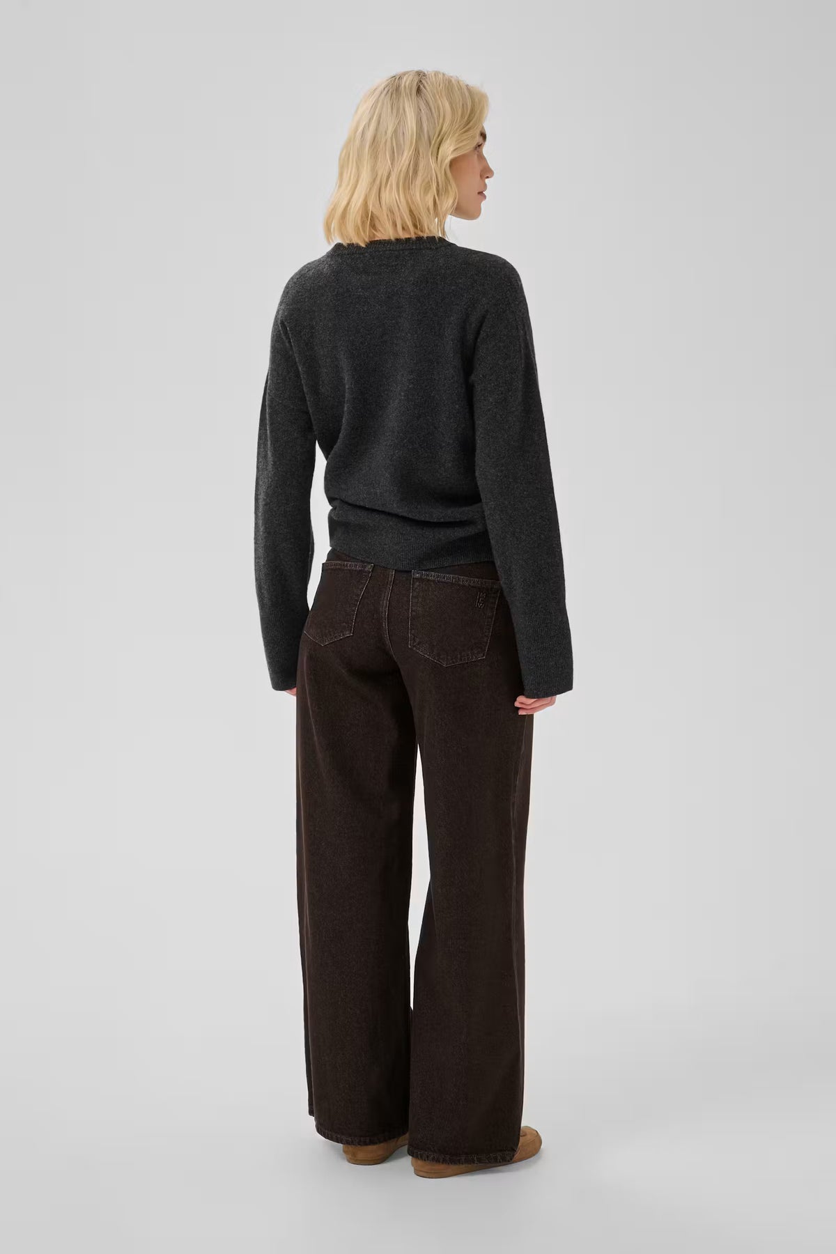 My Essential Wardrobe Jeans Wide Ava Dark Brown Wash