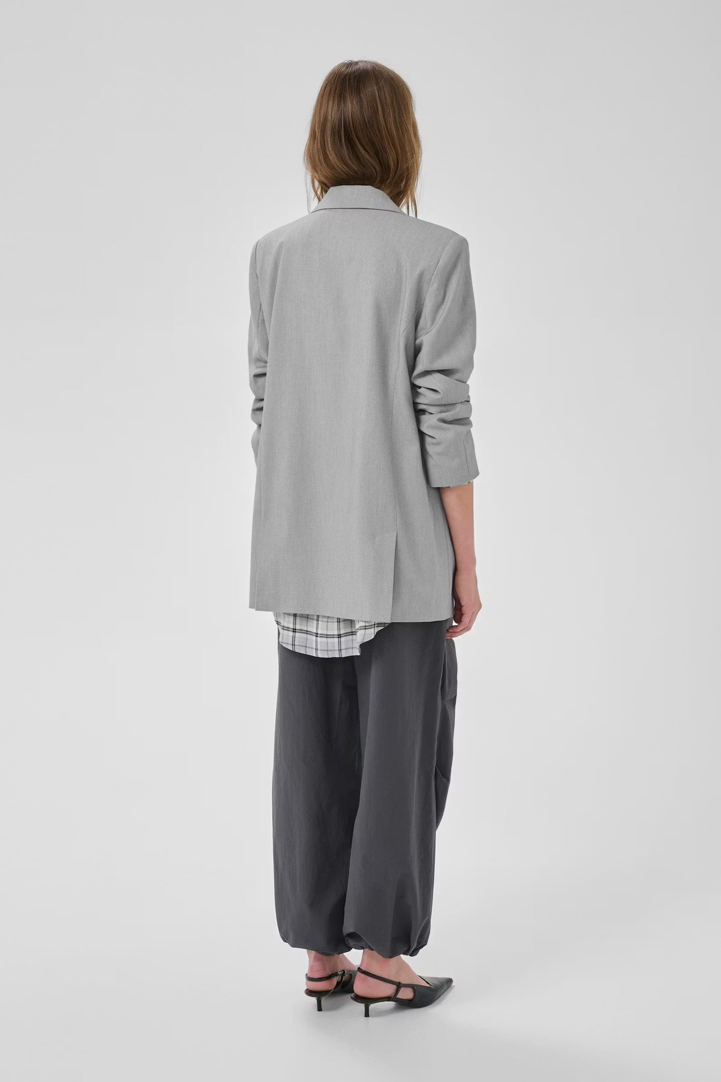 My Essential Wardrobe Hanna Blazer Light Grey Melange - Mojo Independent Store