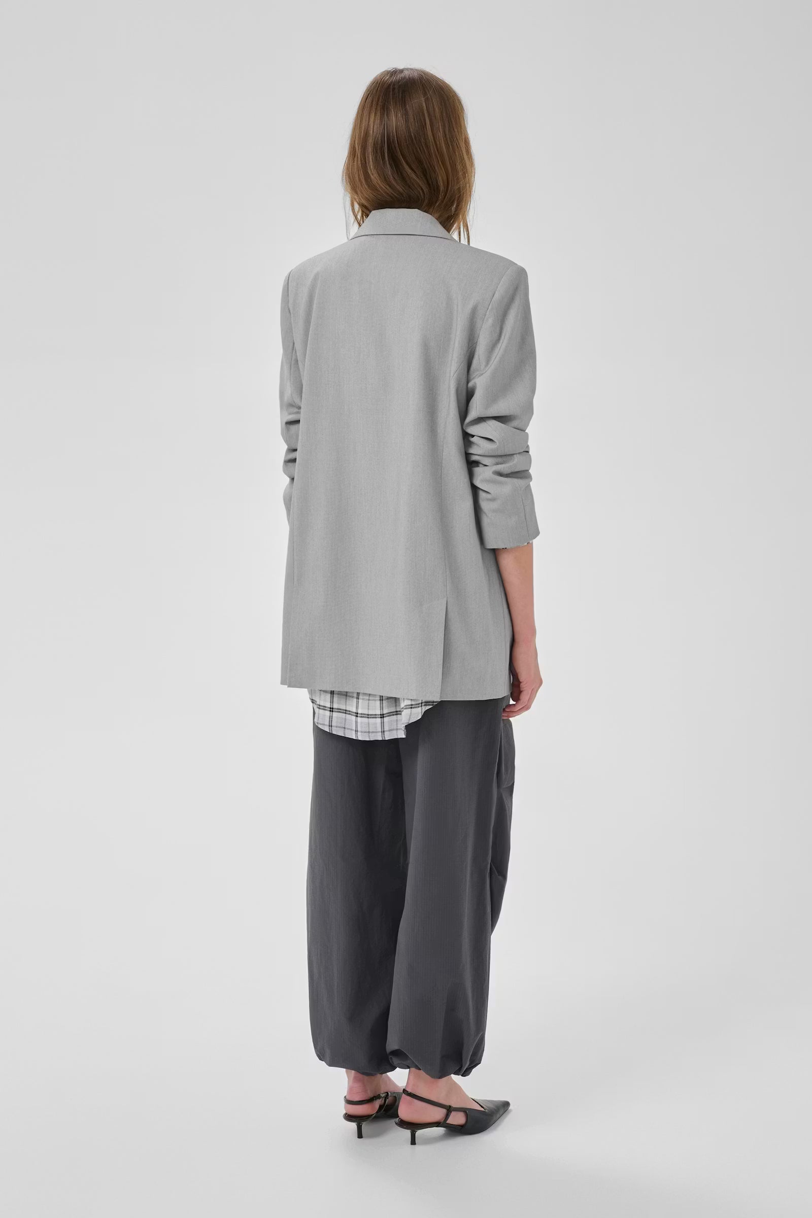 My Essential Wardrobe Hanna Blazer Light Grey Melange - Mojo Independent Store